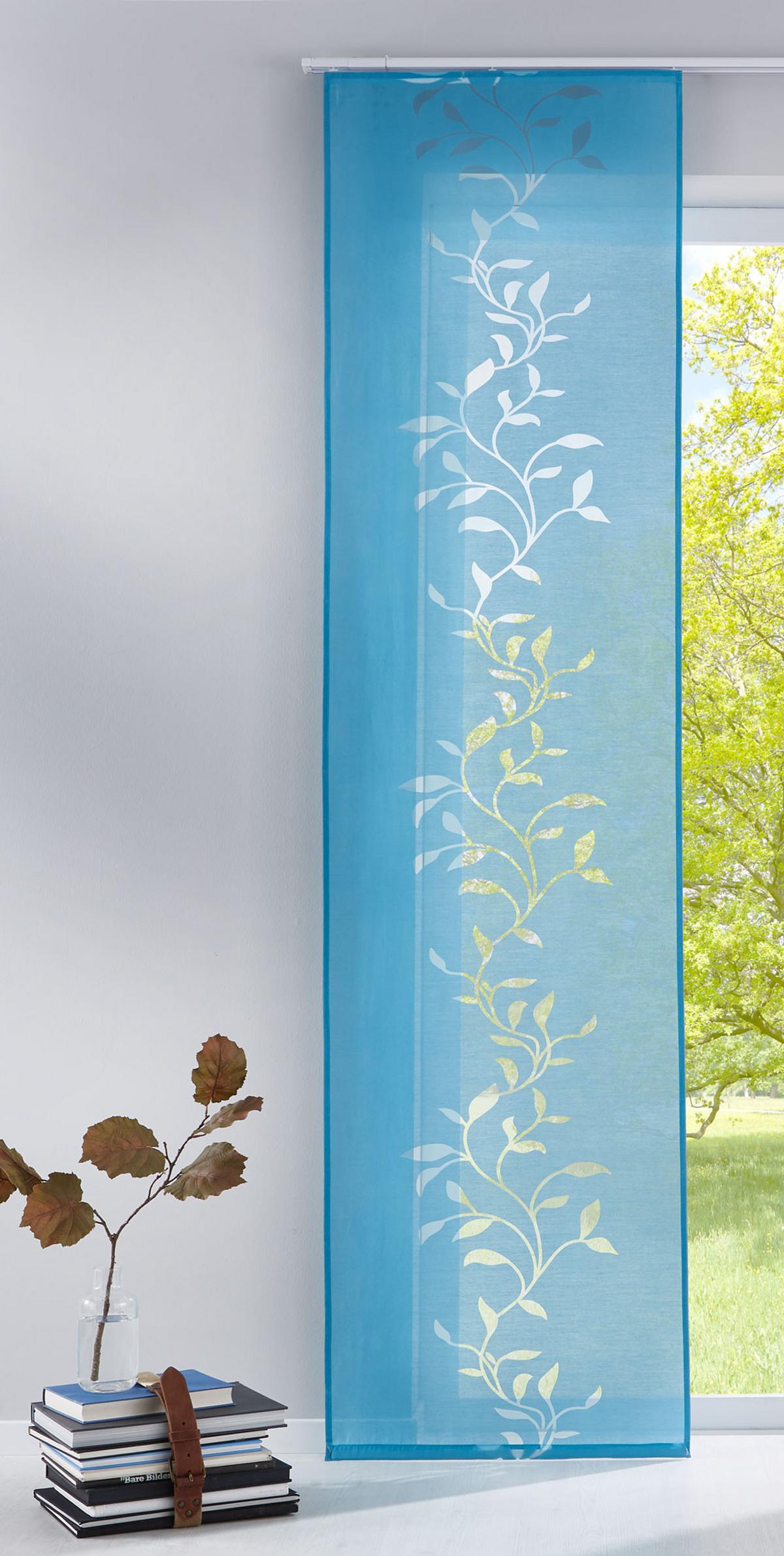 FLÄCHENVORHANG HxB 245x60 Türkis - Türkis, Textil (60/245cm) - Gardinenbox