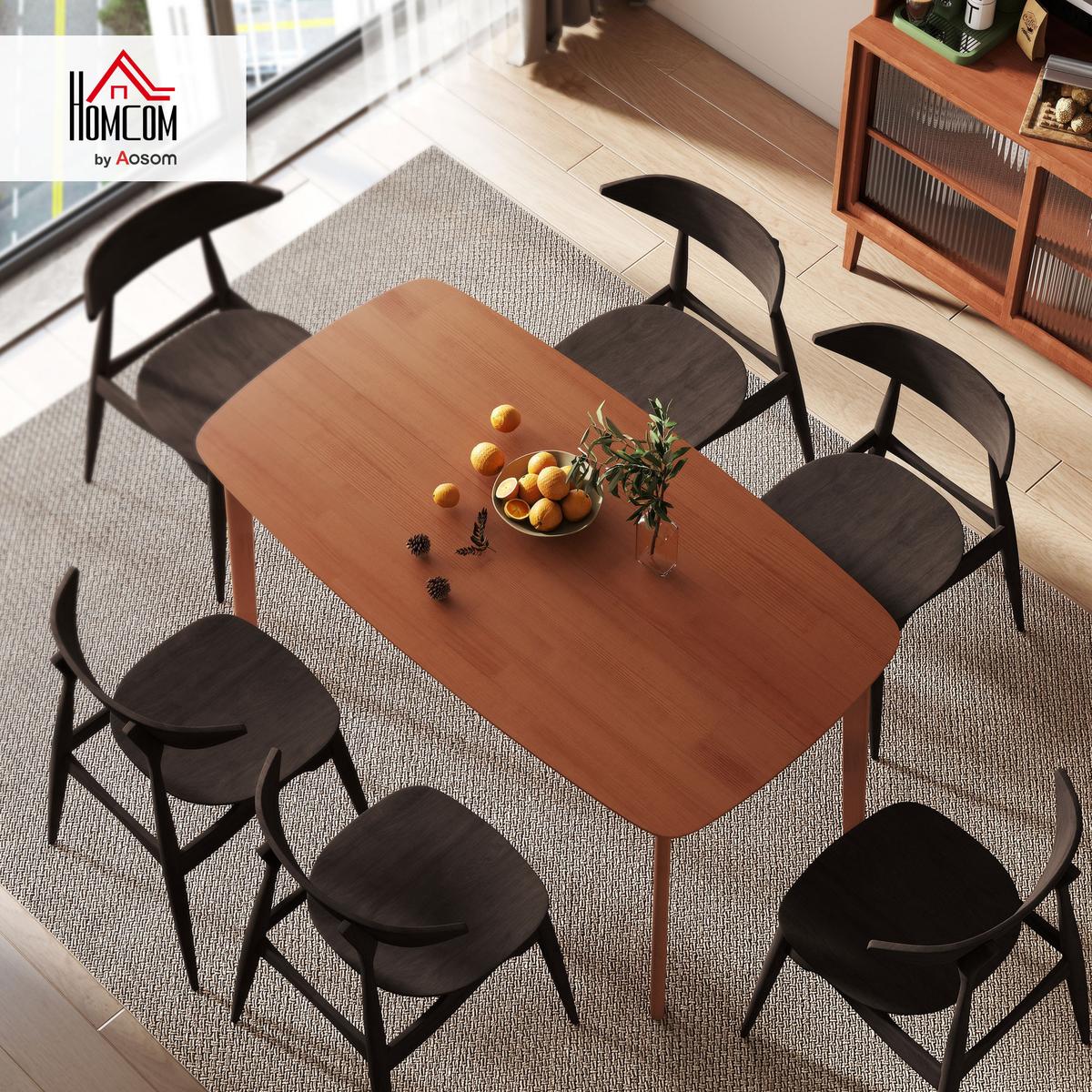 ESSTISCH 150 x 80 cm Küchentisch für 6 Personen im Landhaus-Stil Hellbraun - Hellbraun, Holz (150/80/76cm) - HOMCOM