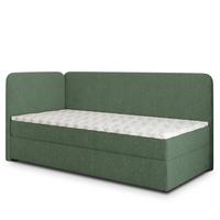 BOXBETT GINA 100x200 cm mit Matratze und Topper, H2+H3 - Grün - Grün, Holz (100/200cm) - MASSENO