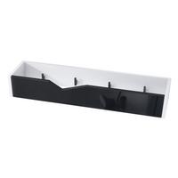 GARDEROBENPANEEL Kolmio Schwarz Hochglanz - Schwarz Hochglanz, Holzwerkstoff (83.5/12.5/21cm) - Vladon