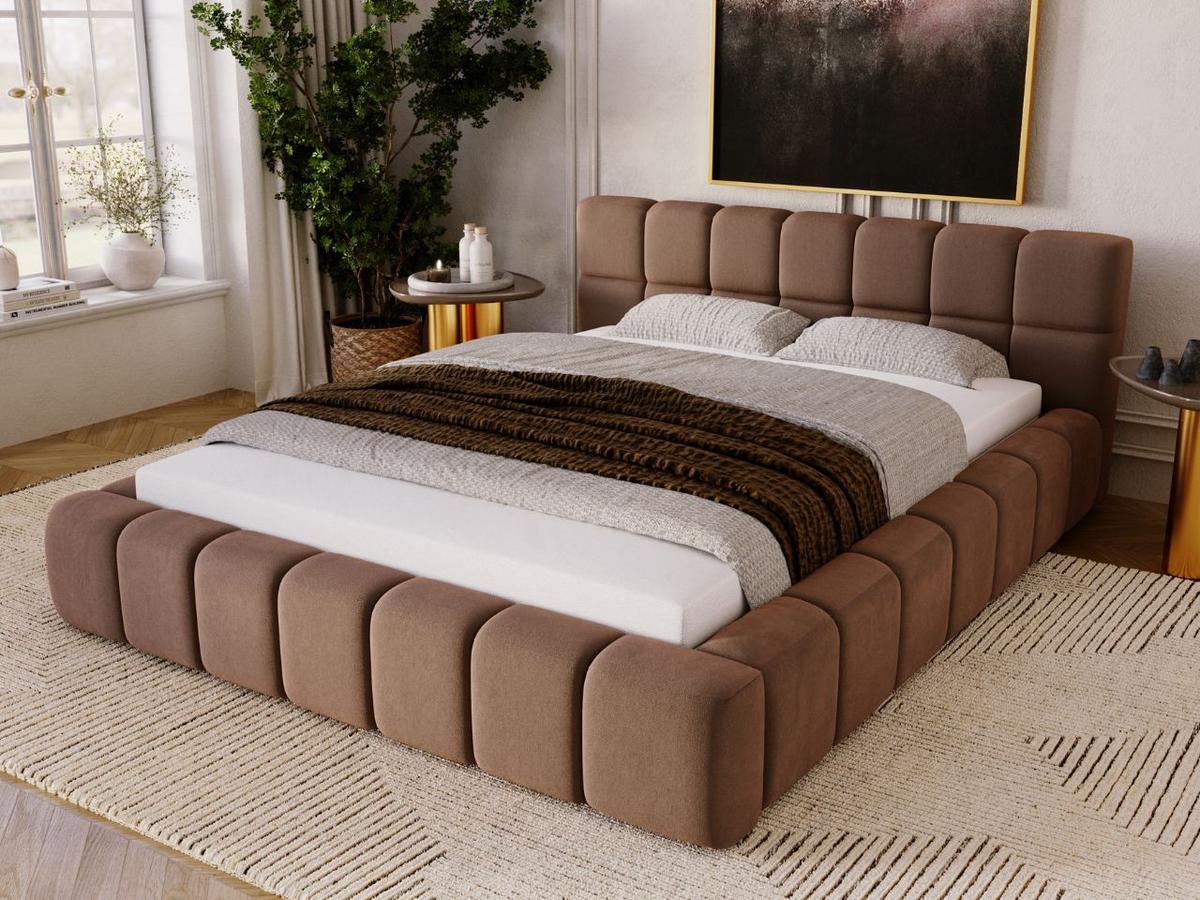 POLSTERBETT Alicante 120x200 Braun - Braun, Textil (120/200cm) - Graingold