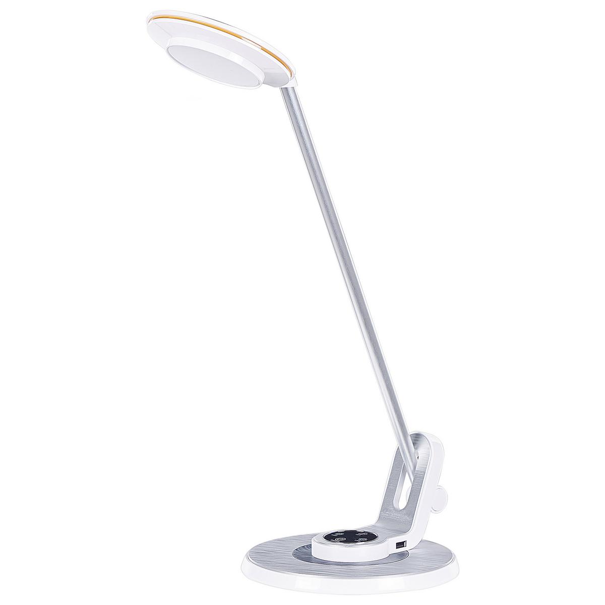 SCHREIBTISCHLAMPE Corvus 19/19/45 cm - Silberfarben, Metall (19/19/45cm) - Beliani