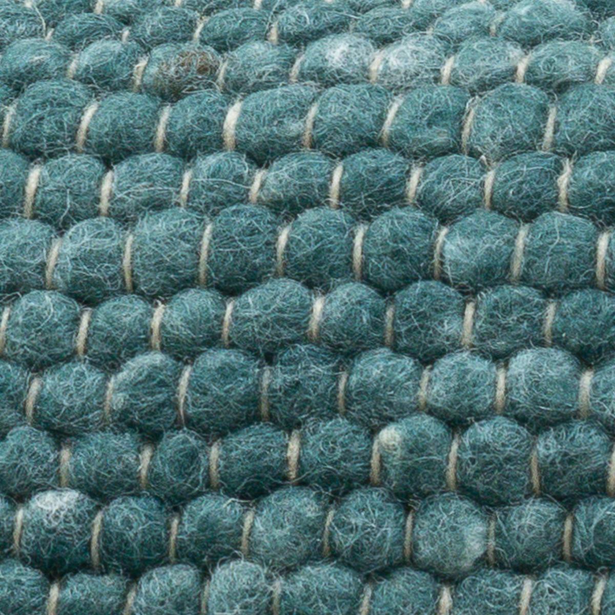 HANDWEBTEPPICH Atlas 40x60 cm - Petrol, Textil (40/60cm) - Rug and Roll