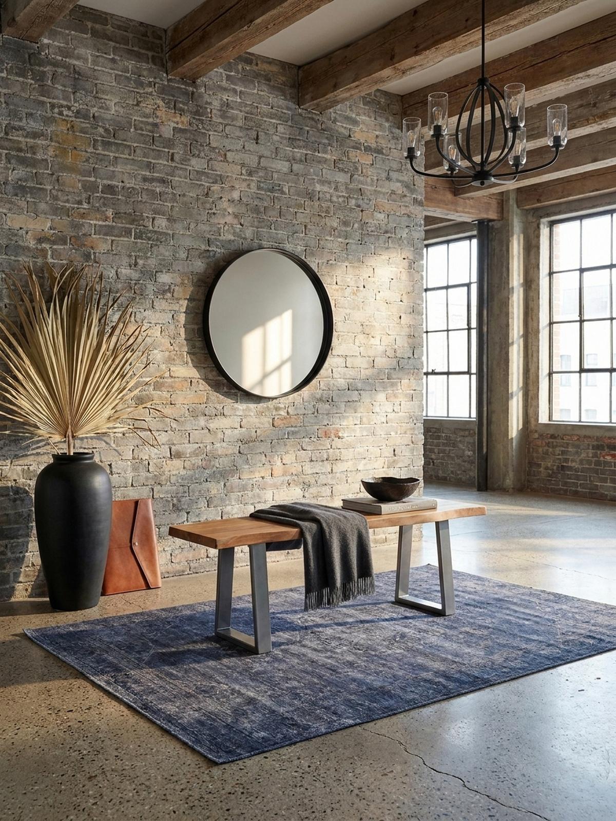 GARDEROBENBANK Massivholz Metall Baumkante, Akazie-Silber 120x40x46 cm - Silberfarben/Braun, Holz/Metall (120/46/40cm) - KADIMA DESIGN