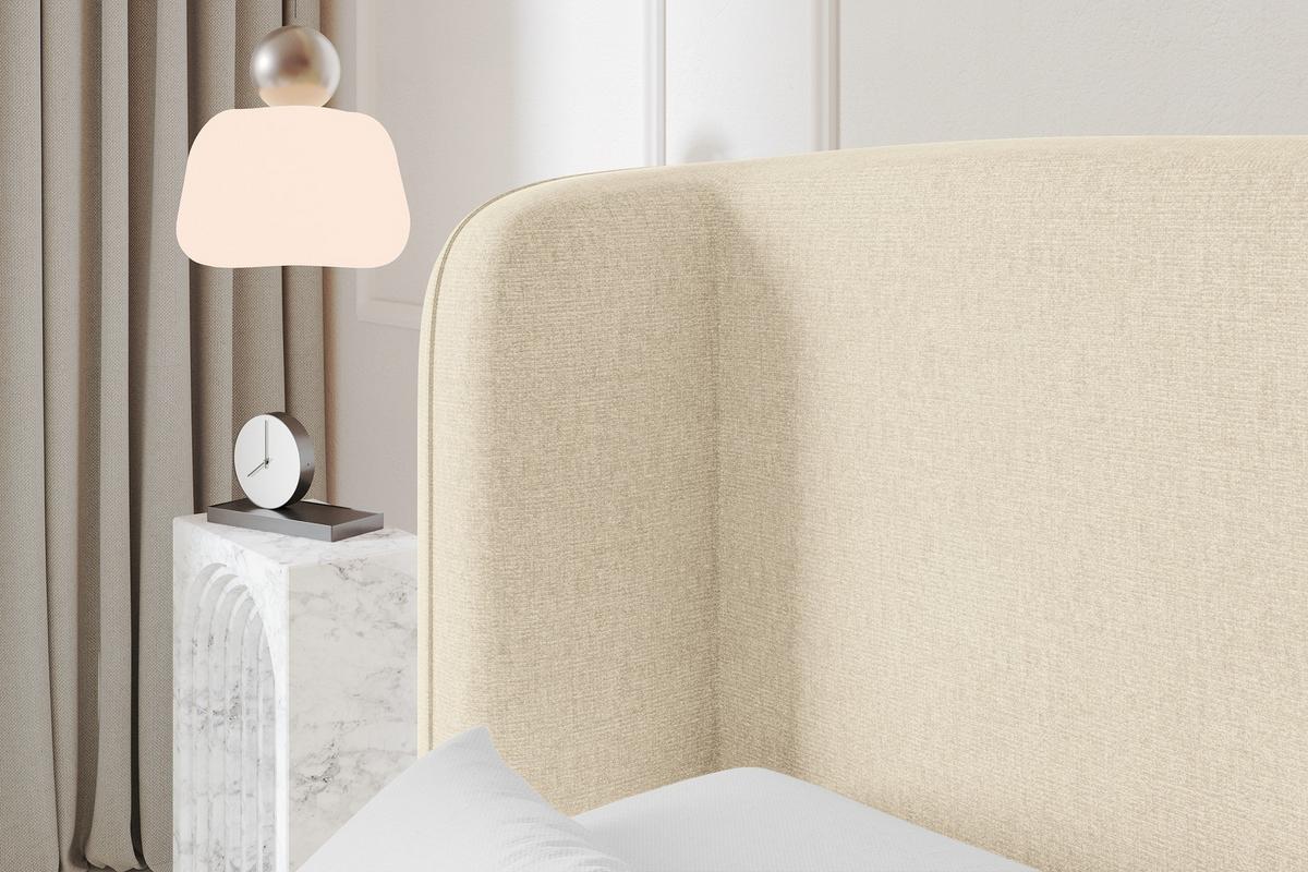 POLSTERBETT mit Bettkasten und Lattenrost, Bett mit Matratze H3/H4 - ESTI 180x200 Beige - Beige, Holzwerkstoff/Textil (180/200cm) - ALTDECOR