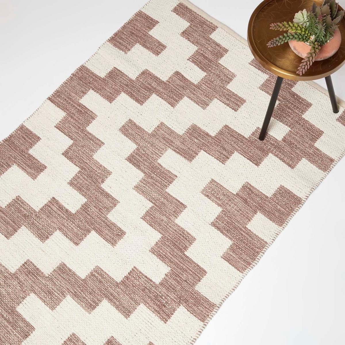 KELIM-TEPPICH Malina handgewebt 120/170 cm - Braun, Textil (120/170cm) - Homescapes