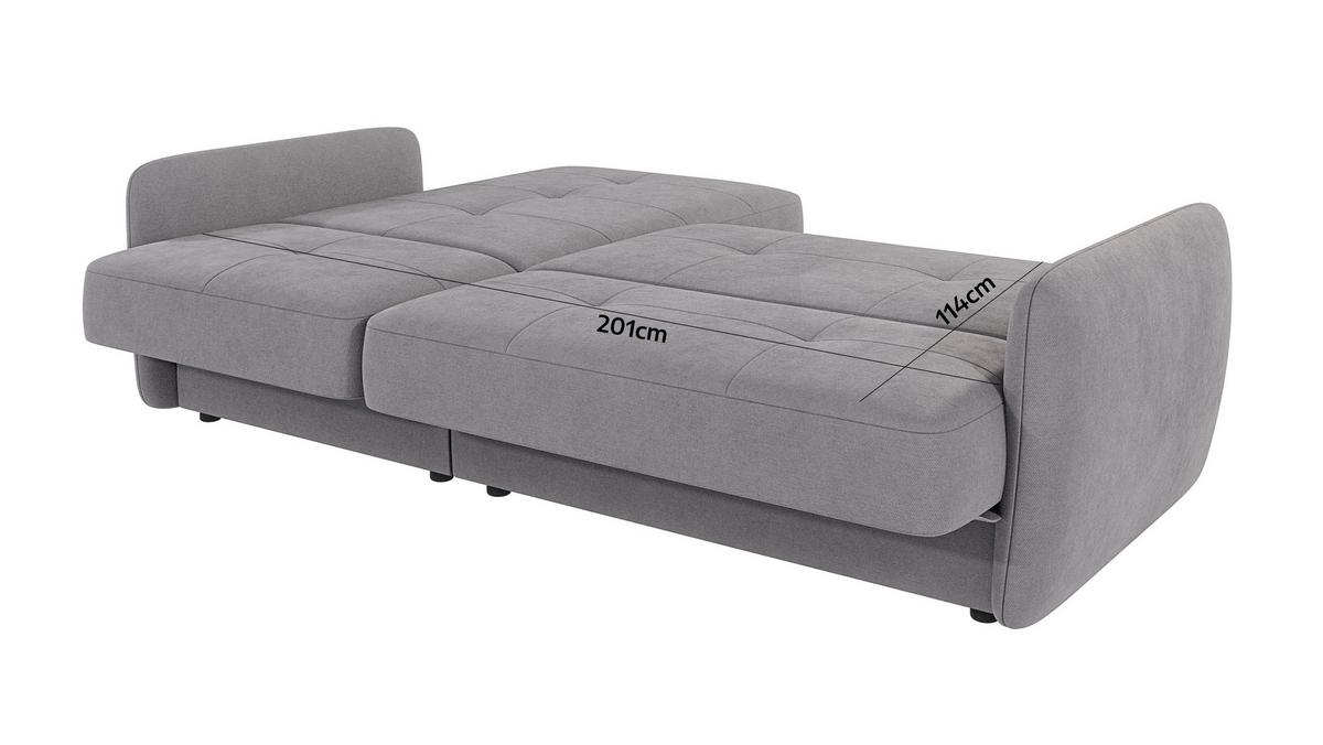 ECKSOFA Lupo Grau Mikrofaser - Schwarz/Grau, Holz/Kunststoff (232/147cm) - S-Style Möbel