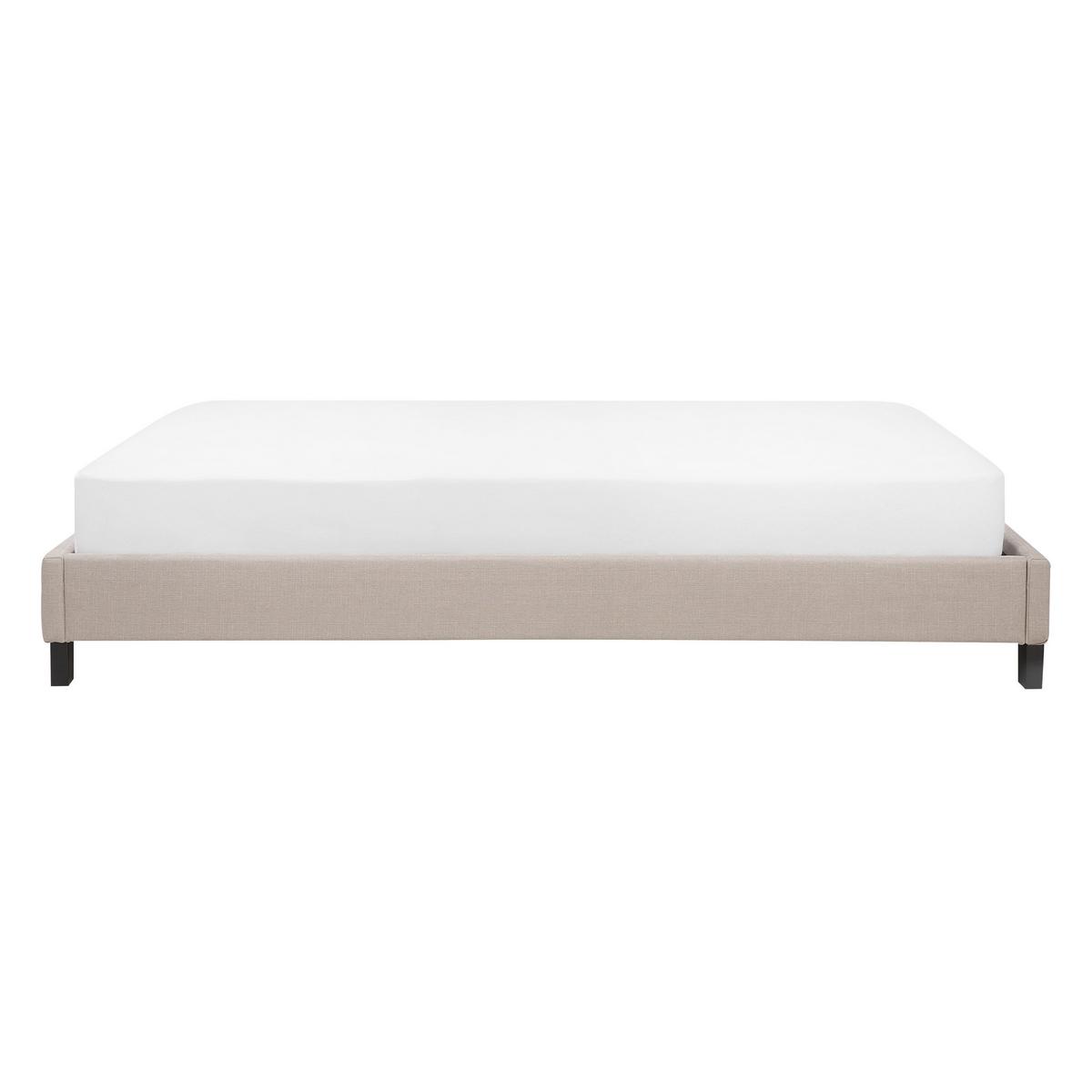 POLSTERBETT mit Lattenrost 140x200 cm Beige Roanne - Beige, Textil (140/200cm) - Beliani