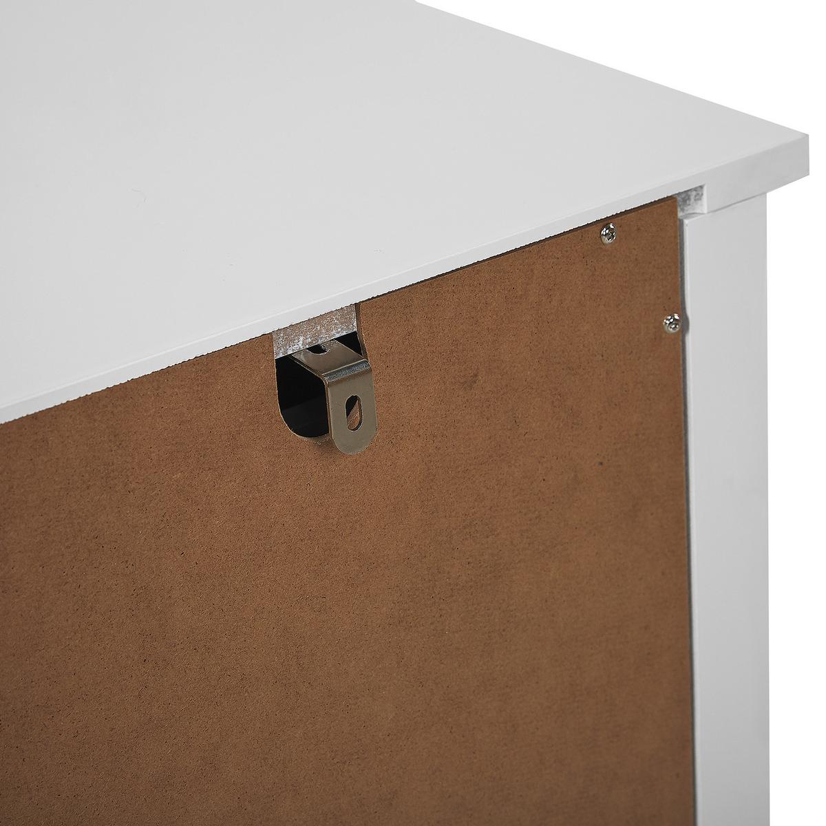 KOMMODE 6 Schubladen Metallgriffe weiß Winchester - Weiß, Holzwerkstoff (130/75/40cm) - Beliani