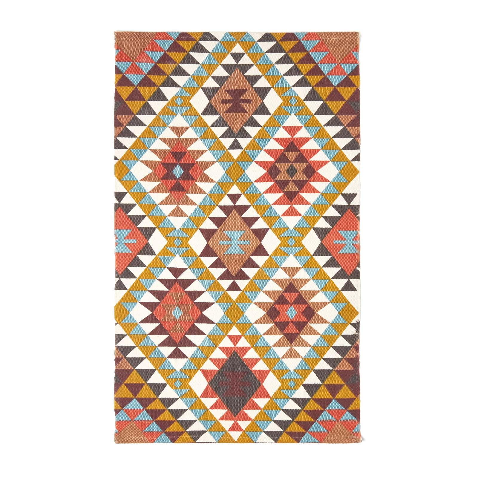 BAUMWOLLTEPPICH Oslo geometrisch 90/150 cm - Multicolor, Textil (90/150cm) - Homescapes