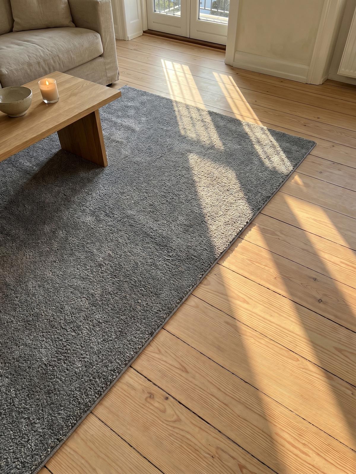 TEPPICH Kurzflor MAIN in Hellgrau, einfarbig, 200 x 290 cm - Grau, Textil (290/200cm) - KADIMA DESIGN