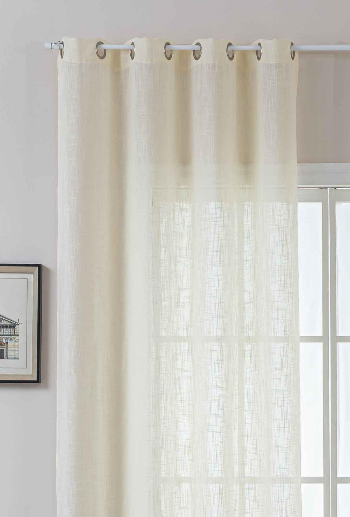 GARDINE SEOUL HxB 245x140 cm Creme - Creme, Textil (140/245cm) - Gardinenbox