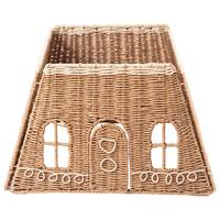 WEIHNACHTSBAUMKRAGEN 50 cm Naturfarben Halluoto - Naturfarben/Weiß, Papier (27cm) - Beliani