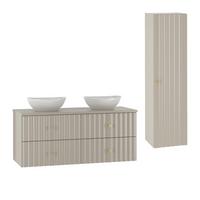 BADMÖBEL 120.6cm Izae 2er-Set Kaschmir - Kaschmir, Holzwerkstoff (120.6/52.2/46.5cm) - Petits-meubles
