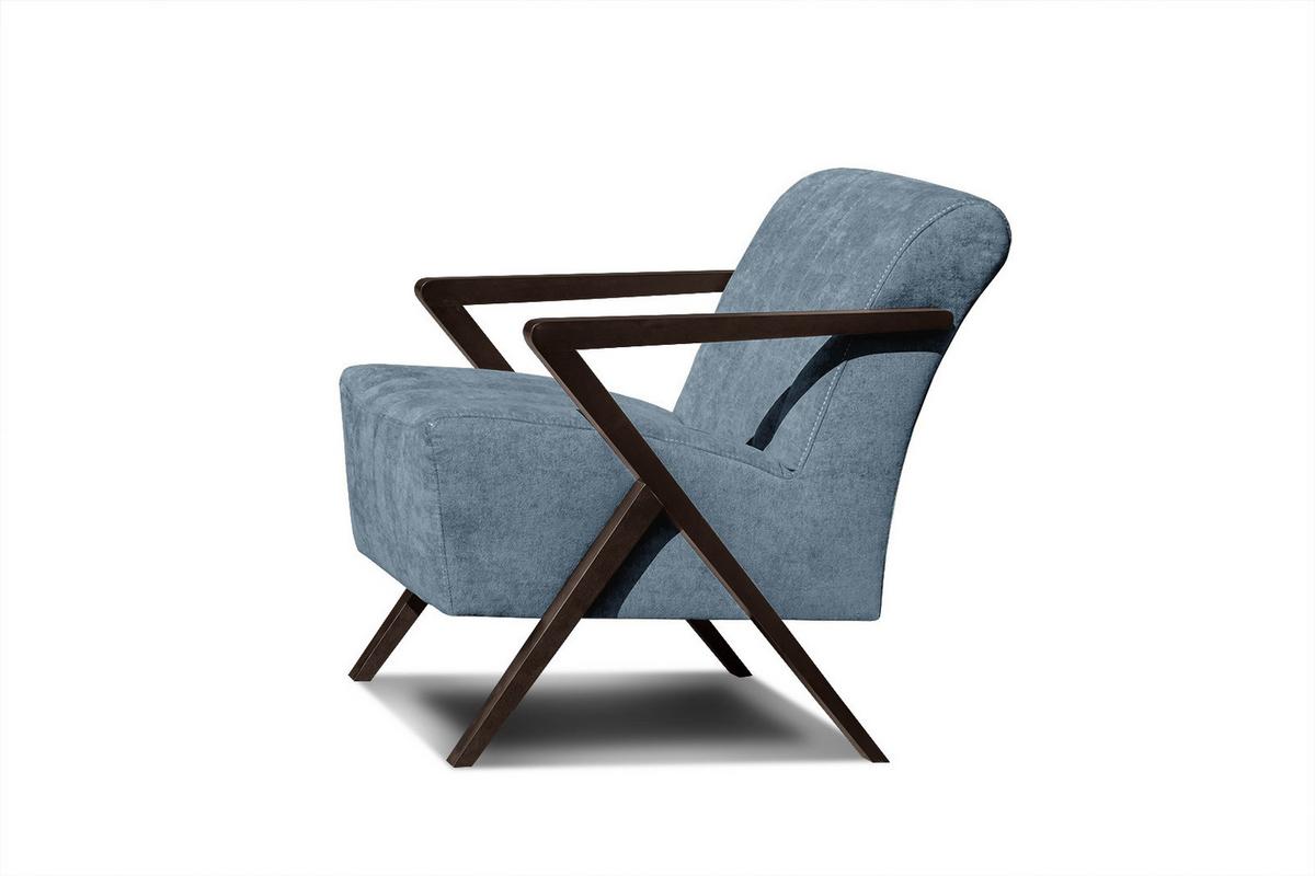 SESSEL LEBRON, blau - Blau, Holzwerkstoff/Textil (65/82/79cm) - Wozimo