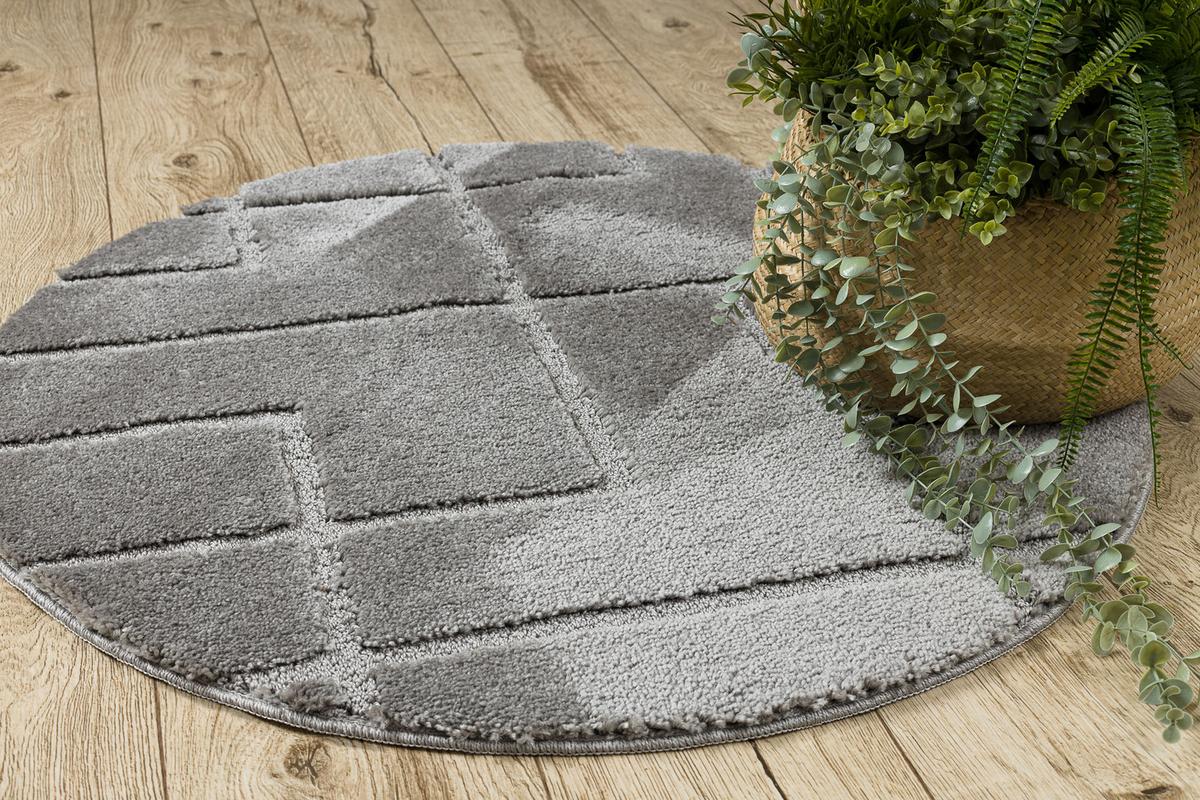 TEPPICH Dywaniki łazienkowe 67 cm - Grau, Textil (67/67cm) - rugsX