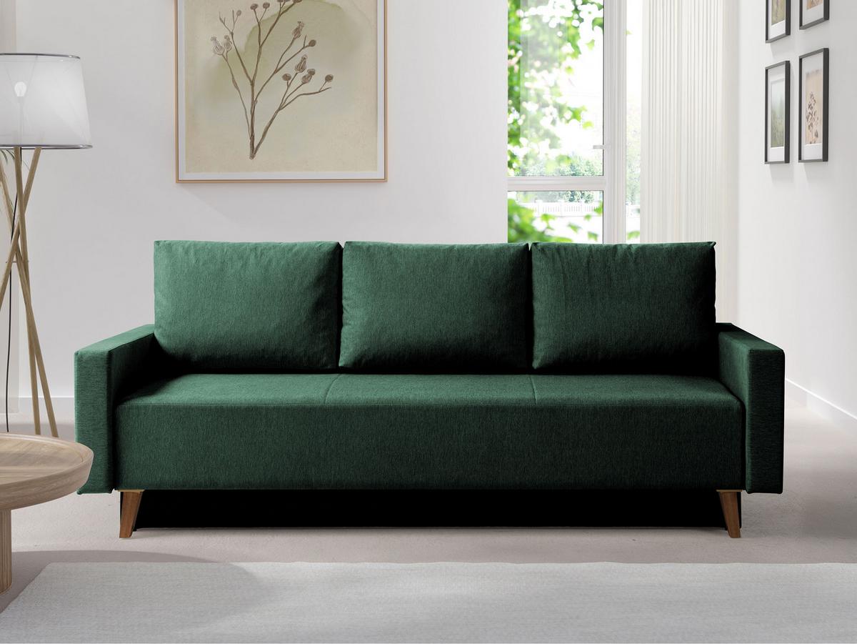 SCHLAFSOFA Oviedo - Grün, Holz/Kunststoff (215/86/95cm) - MIRJAN24