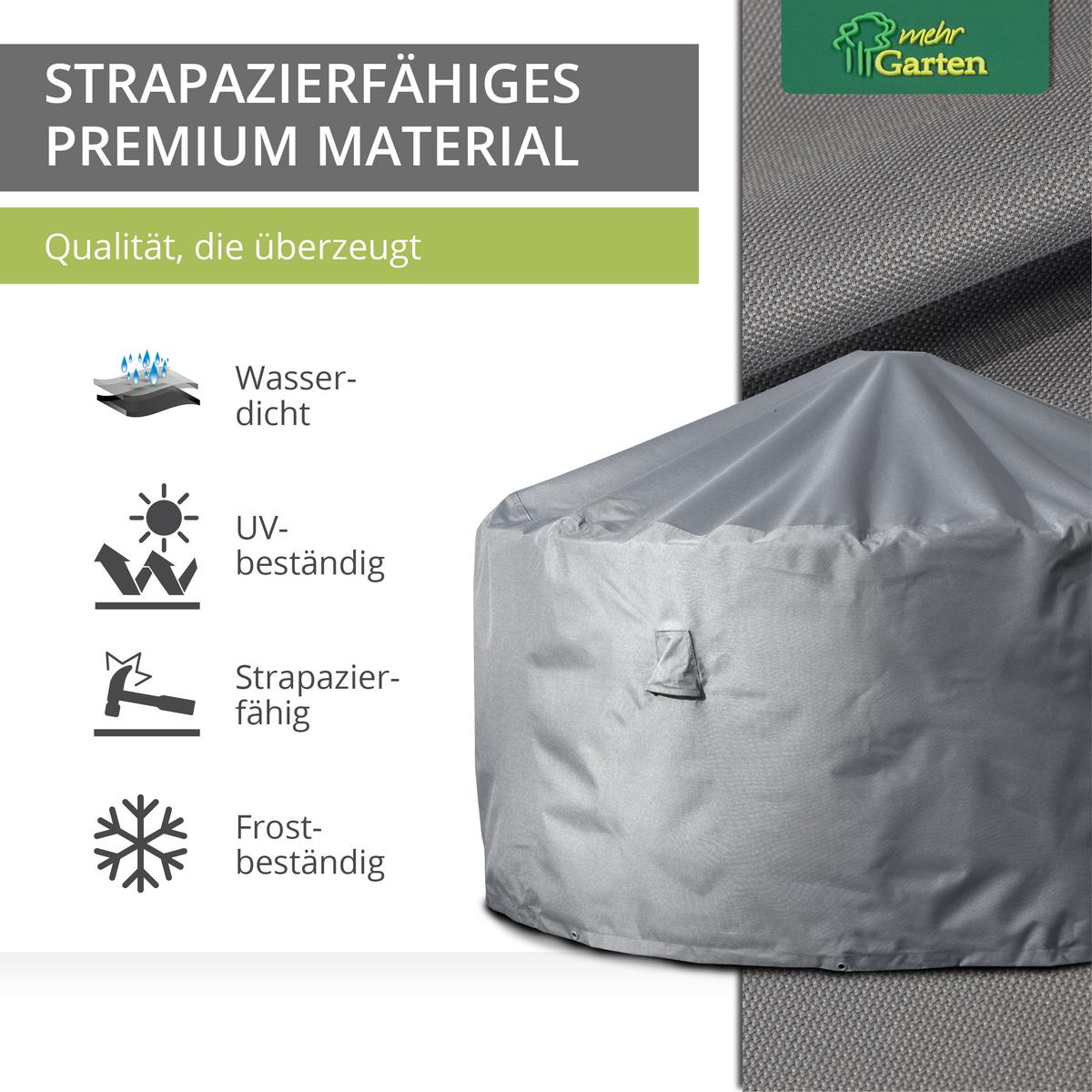 SCHUTZHÜLLE für Tische rund SHP-20134 - Grau, Kunststoff (95/71/1cm) - mehr Garten