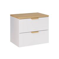WASCHTISCHUNTERSCHRANK 60.6cm Oria Weiß - Weiß, Holzwerkstoff (60.6/50/46.5cm) - Petits-meubles