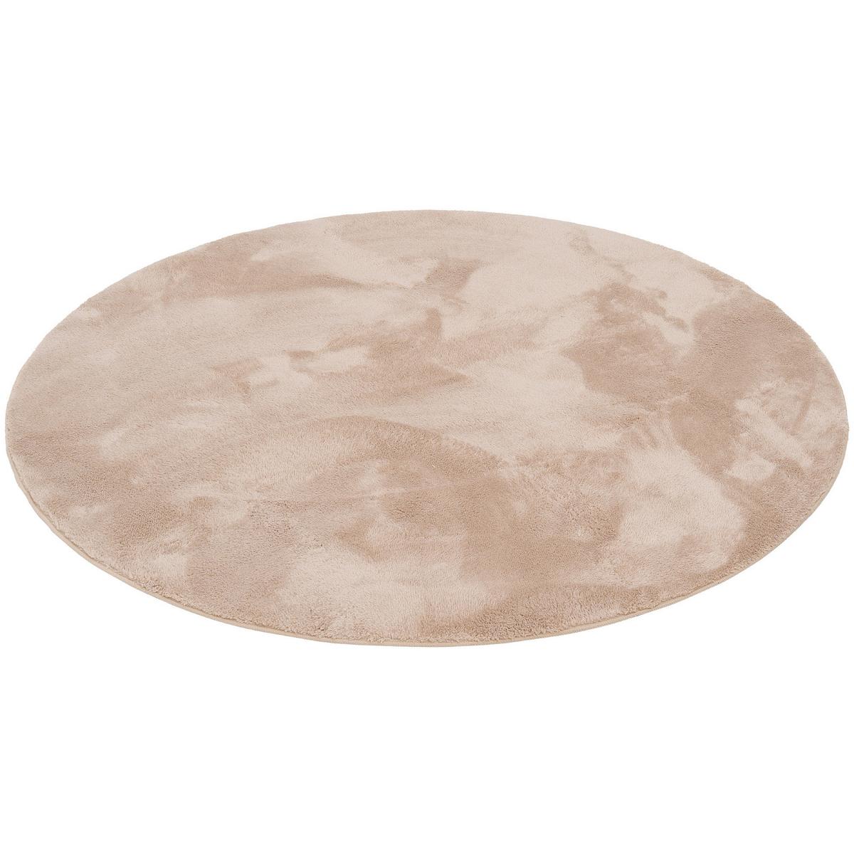 FELLTEPPICH SUPER SOFT PEARL RUND - Beige, Textil (120/120cm) - Pergamon