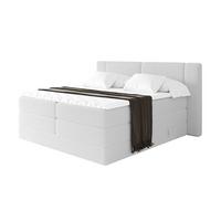 BOXSPRINGBETT mit Matratze H3/H4 - EVON KING - 180x200 cm Weiß - Weiß, Holzwerkstoff (180/200cm) - ALTDECOR