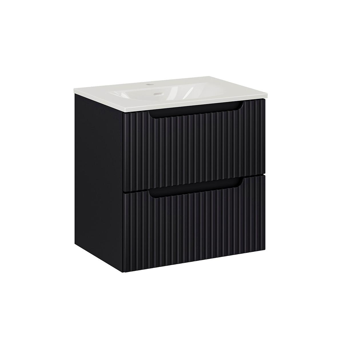 WASCHTISCH 60cm Riva Schwarz - Schwarz, Holzwerkstoff (60/57/40cm) - Petits-meubles