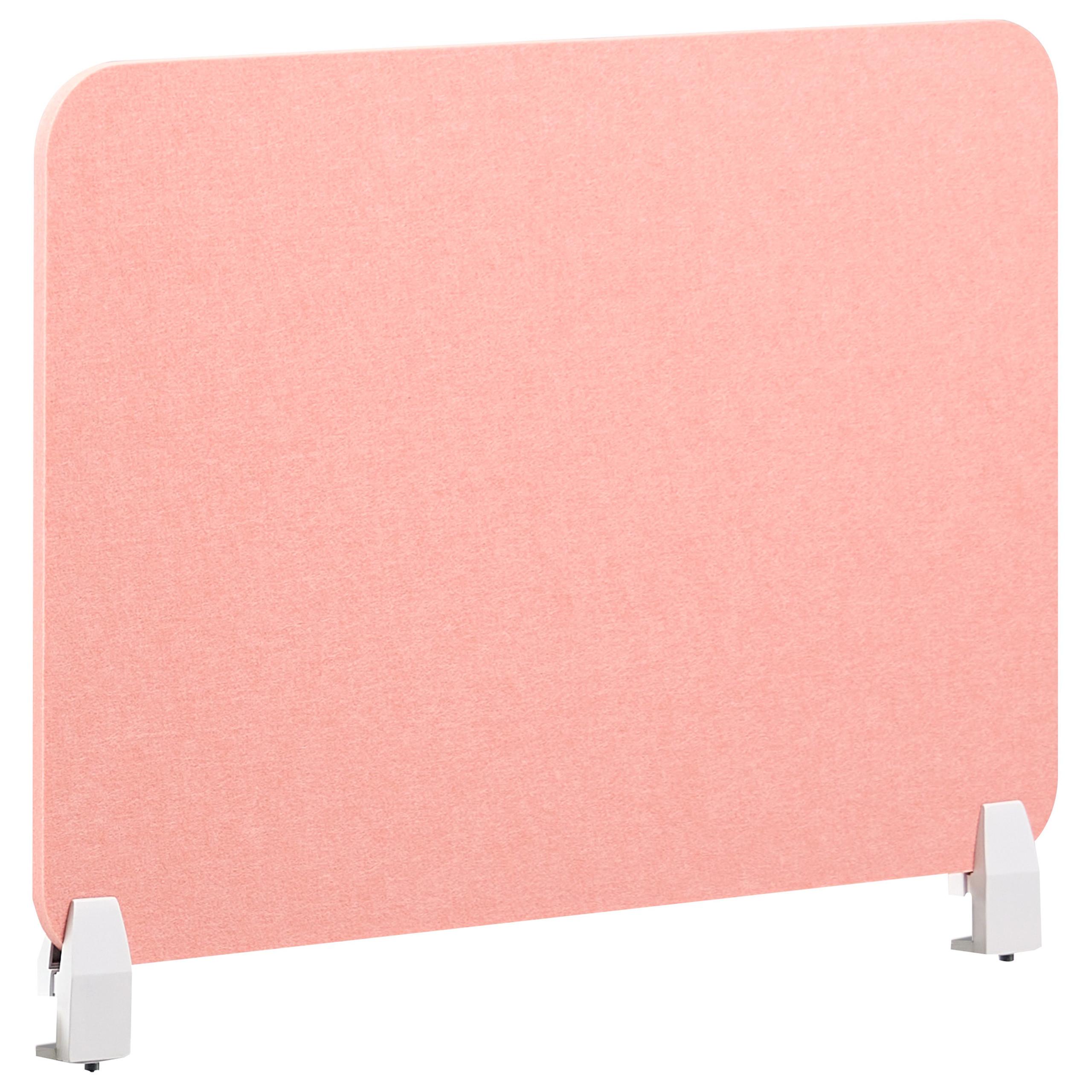 SCHREIBTISCHTRENNWAND 72/50 cm Pfirsichrosa Split - Pink, Textil (72/50/1cm) - Beliani