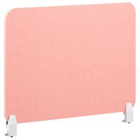 SCHREIBTISCHTRENNWAND 72/50 cm Pfirsichrosa Split - Pink, Textil (72/50/1cm) - Beliani