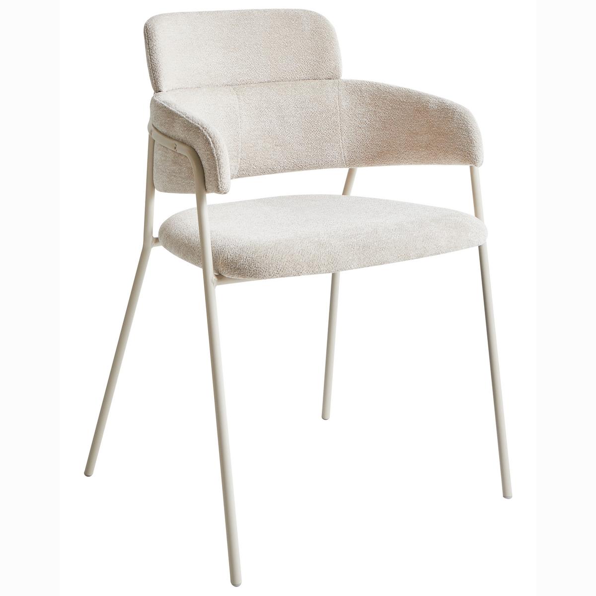 ESSZIMMERSTUHL 2er-Set Hellbeige Paonia - Beige, Textil (57/78/51cm) - Beliani