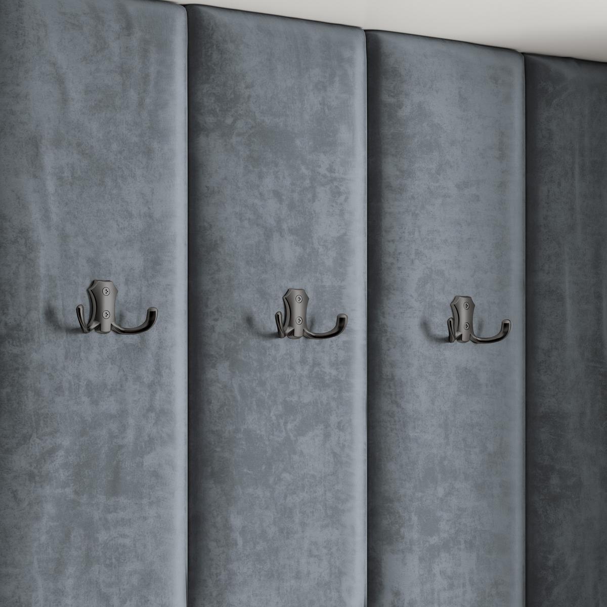 GARDEROBENSCHRANK REMA 200/240/60 cm Modern Garderobe-Set Eiche Wotan - Eiche Wotan/Schwarz, Holzwerkstoff (200/240/60cm) - MASSENO