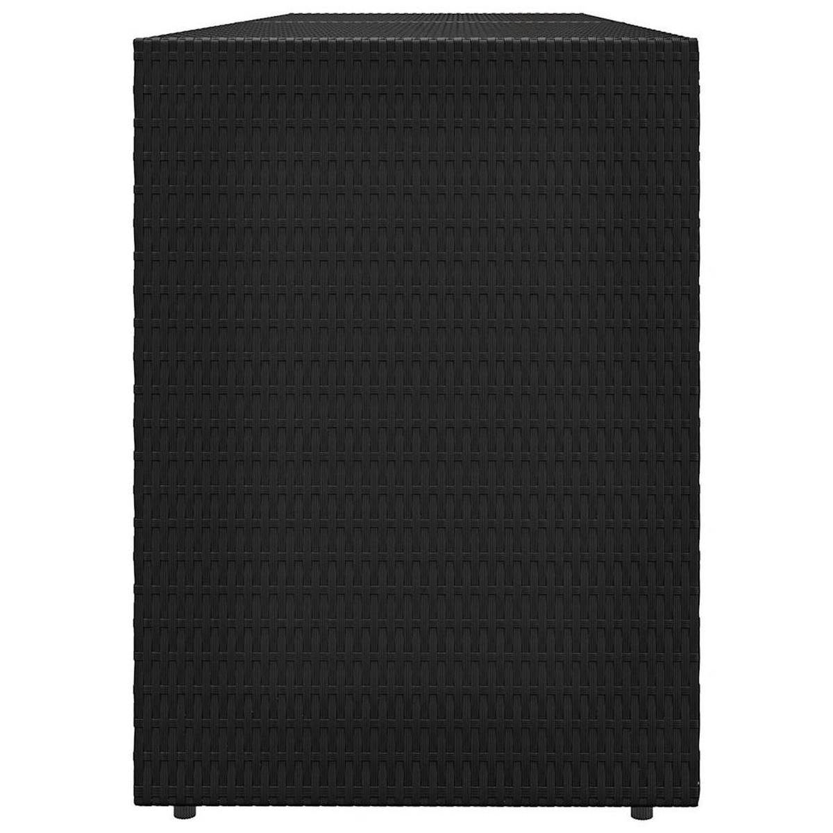 GARTENSCHRANK Hughes 80/55.5/198 cm - Schwarz, Holzwerkstoff (80/198/55.5cm) - Nettlife