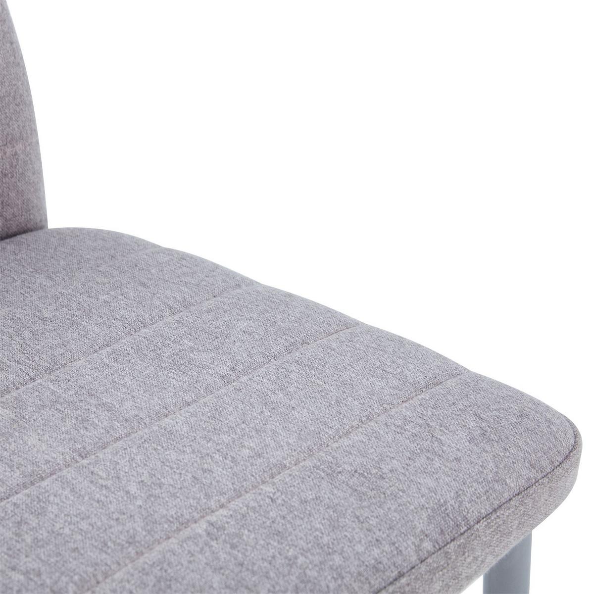ESSZIMMERSTÜHLE NATHALIE 4er-Set grau - Grau, Textil (43/100/50cm) - IDIMEX
