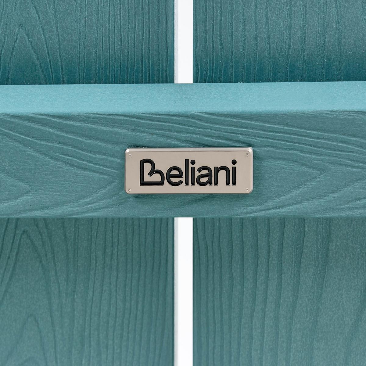 GARTENBANK Adirondack 125 cm Hellblau - Blau, Kunststoff (125/91/73cm) - Beliani
