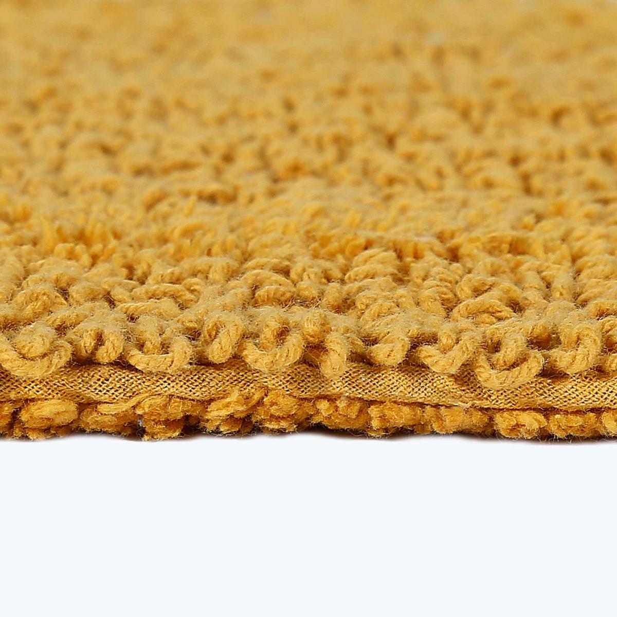 BADEMATTE 40/100 cm, 100% Baumwolle, wendbar - Gelb, Textil (40/100cm) - Homescapes