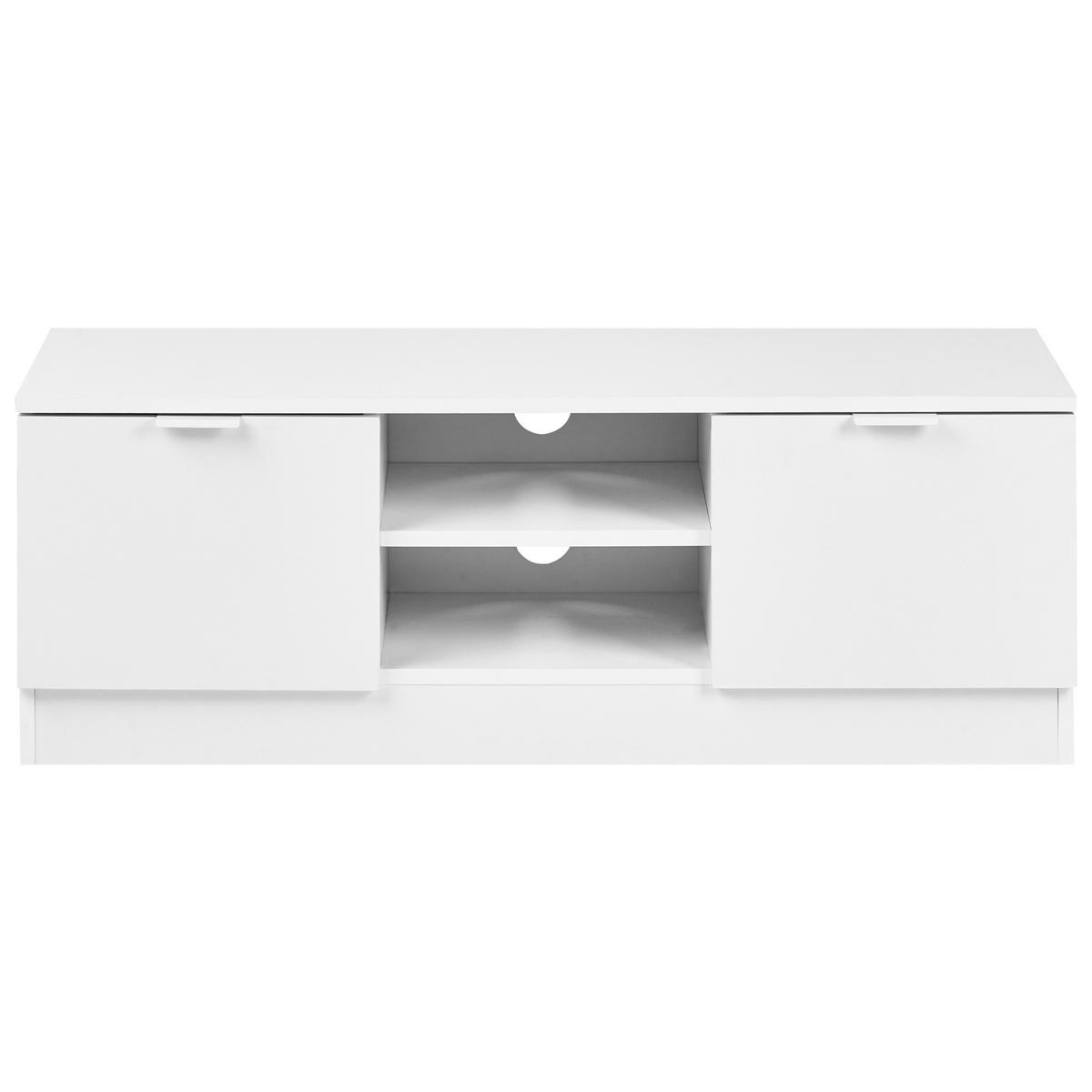 TV-MÖBEL Weiß Winnipeg - Weiß, Holzwerkstoff (102/37/35cm) - Beliani