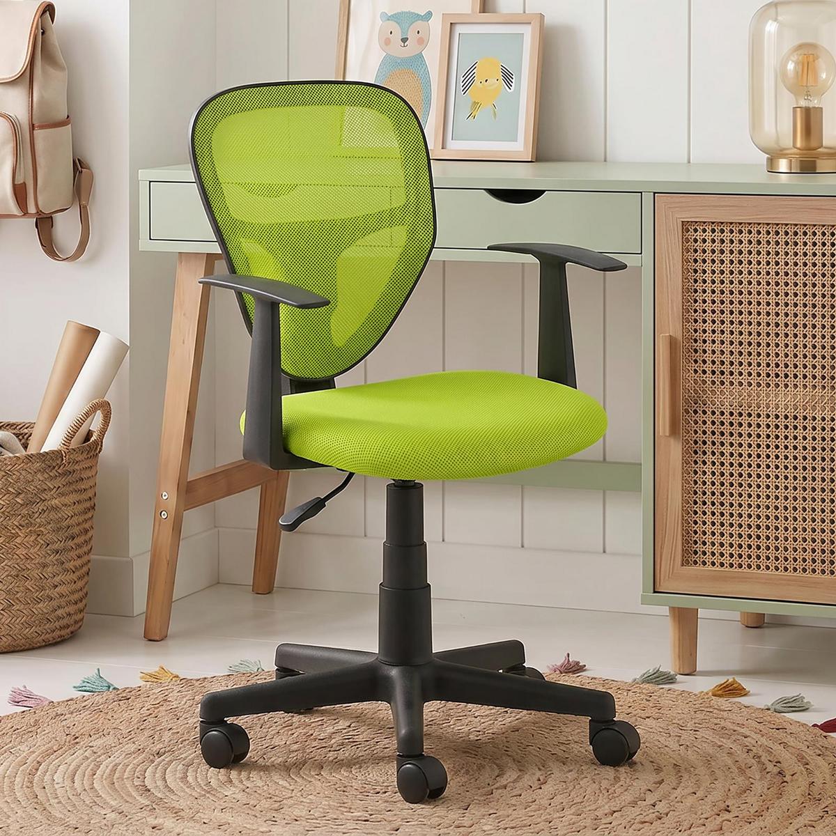 KINDERDREHSTUHL STUDIO - Grün, Textil (53/92/52cm) - IDIMEX