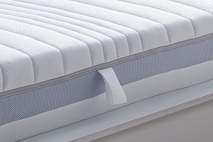 Taschenfederkernmatratze weiß fest Wendematratze mit Tragegriffen