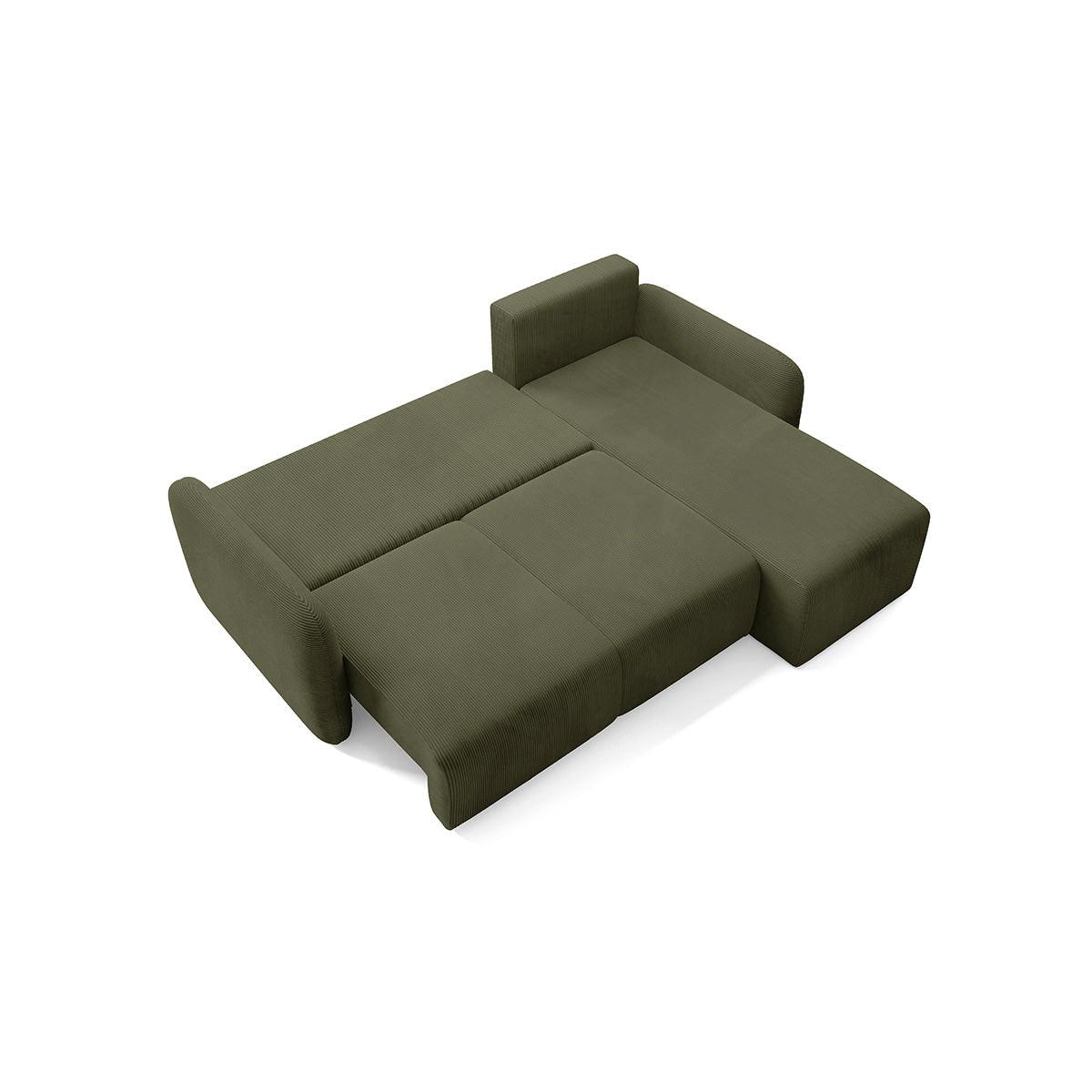 ECKSOFA Dora 3 Sitzplätze Grün - Grün, Holz (245/185cm) - Petits-meubles