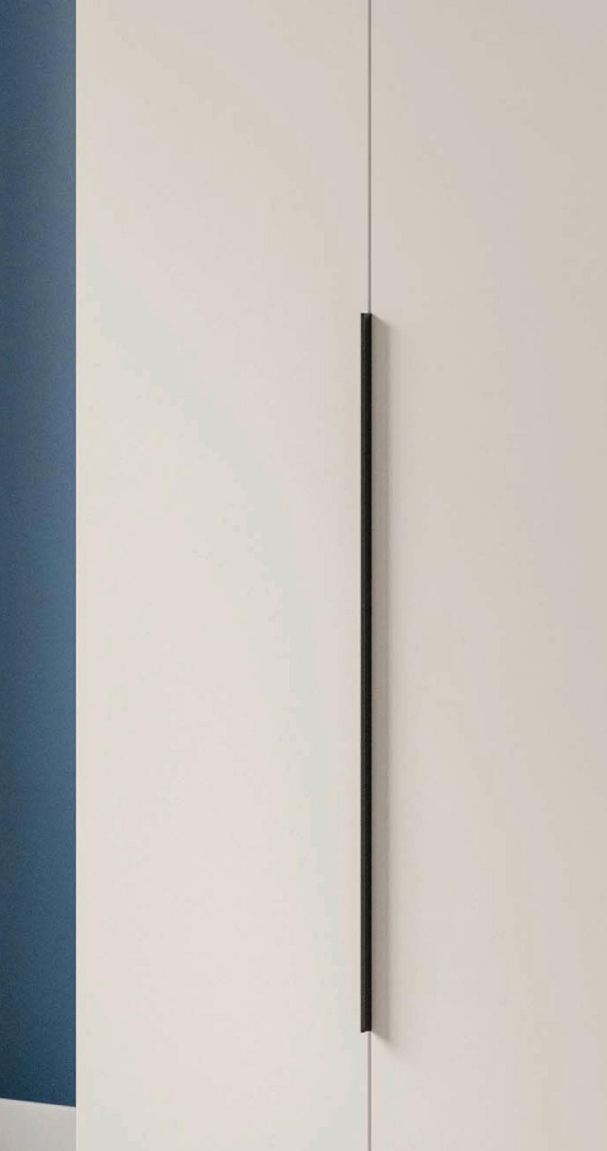 KLEIDERSCHRANK kaschmir 200 x 181 cm, Drehtürenschrank 5-türig mit Einlegeböden - Kaschmir/Schwarz, Holzwerkstoff/Kunststoff (200/181/52cm) - Inn.Furn