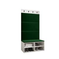 GARDEROBEN-SET 84/184/42 - Waldgrün/Weiß, Holz (84/184/42cm) - MÖBEL KRYSPOL