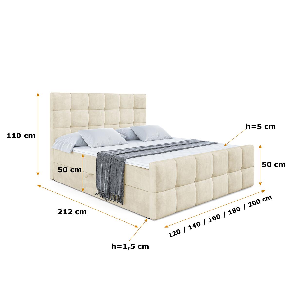 BOXBETT APO-Z - 140 x 200 - H3 - Beige - Beige, Holzwerkstoff (140/200cm) - ALTDECOR