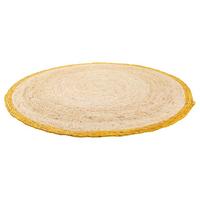 JUTETEPPICH rund, braun, D120x1 cm - Gelb/Naturfarben, Naturmaterialien (120/120cm) - Wanderlust