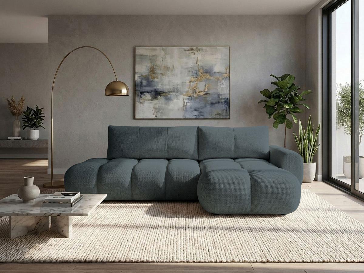 ECKSOFA Mitto O, Seite: Rechts - Blaugrau/Schwarz, Holz/Kunststoff (285/172cm) - MIRJAN24