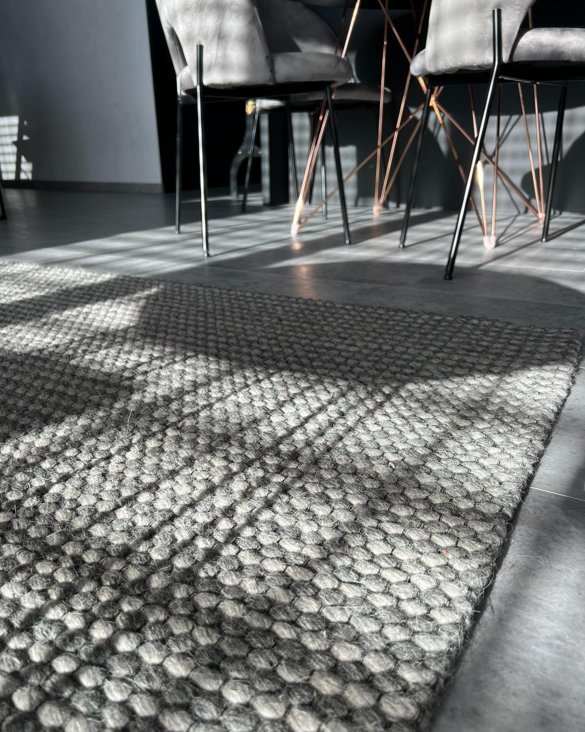 KURZFLOR-TEPPICH Kilis 200/140 cm - Grau, Textil (140/200cm) - Beliani