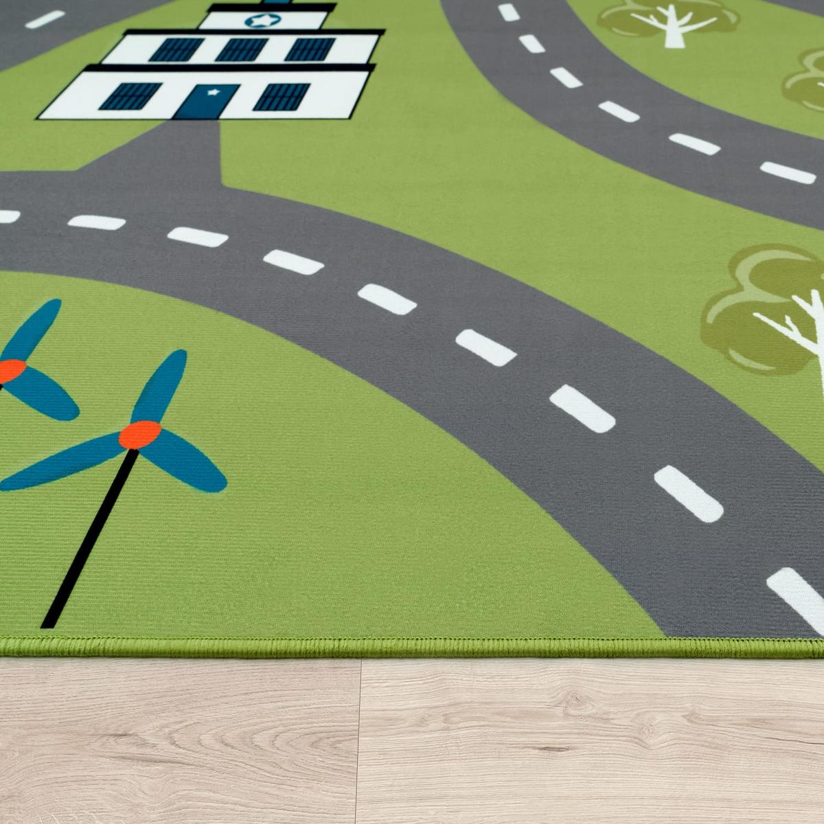 KINDERTEPPICH Waschbar, mit Struktur, Grün, 100 x 200 cm - Grün, Textil (200/100cm) - KADIMA DESIGN