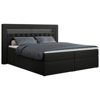 BOXBETT GOLD-6 LED 180/200 Schwarz Kunstleder - H4 - Schwarz, Holz/Textil (180/200cm) - MKS