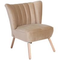 SESSEL Kadisha Bezug Samtvelours Buche natur / sand - Sandfarben, Kunststoff (70/80/66cm) - 58aufmkessel
