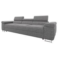 SOFA Torezio 3 - Hellgrau, Holz/Textil (263/90/102cm) - MIRJAN24