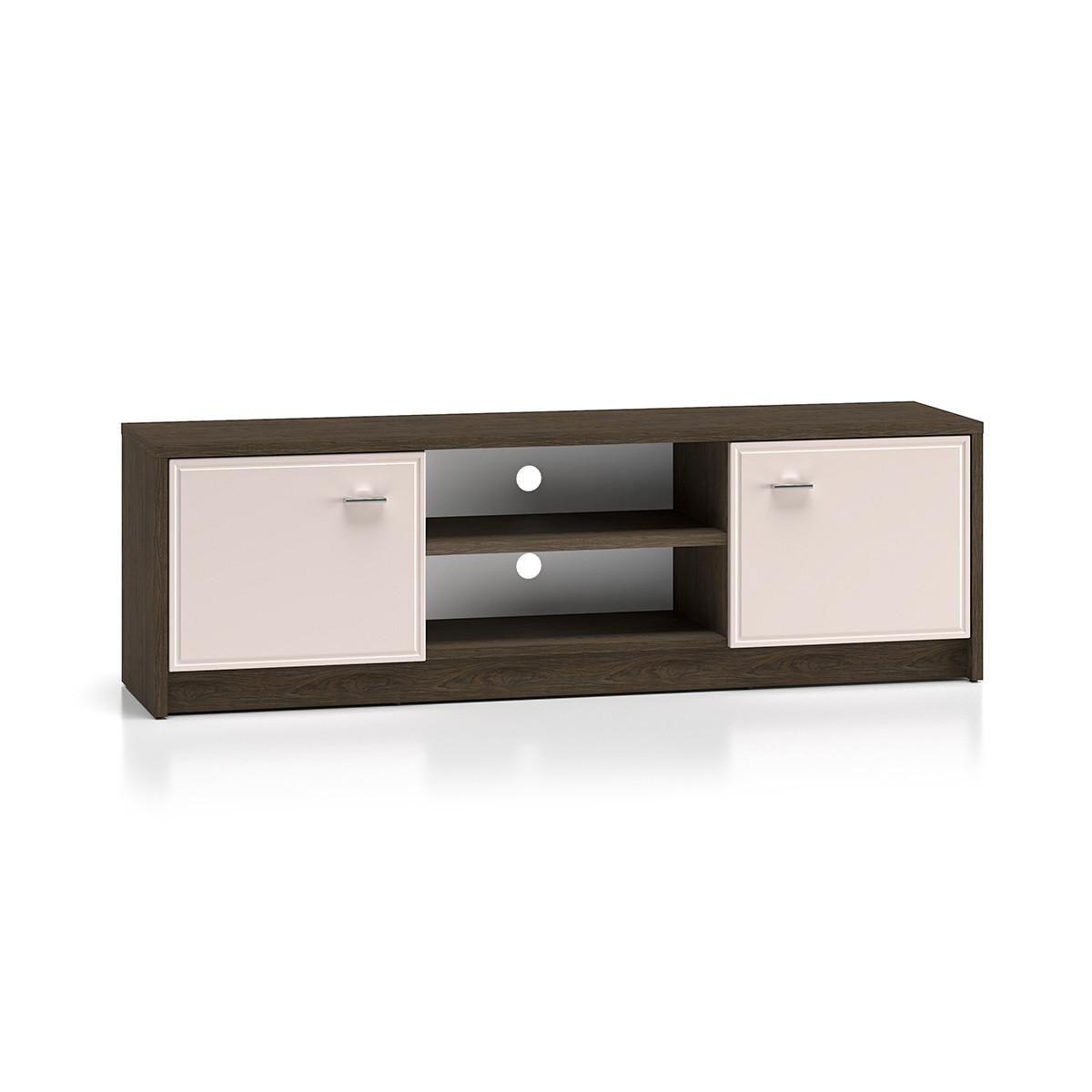TV-MÖBEL Kaius Kaschmir und Dunkles Holz - Beige, Holzwerkstoff (160/49.9/40cm) - Petits-meubles