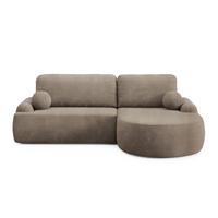 ECKSOFA CLEO II mit Schlaffunktion Version Rechte Poso 02 - Cappuccino, Kunststoff (264/172cm) - Lookway